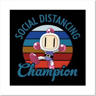 Bomberman Social Distancing Champion Posters and Art